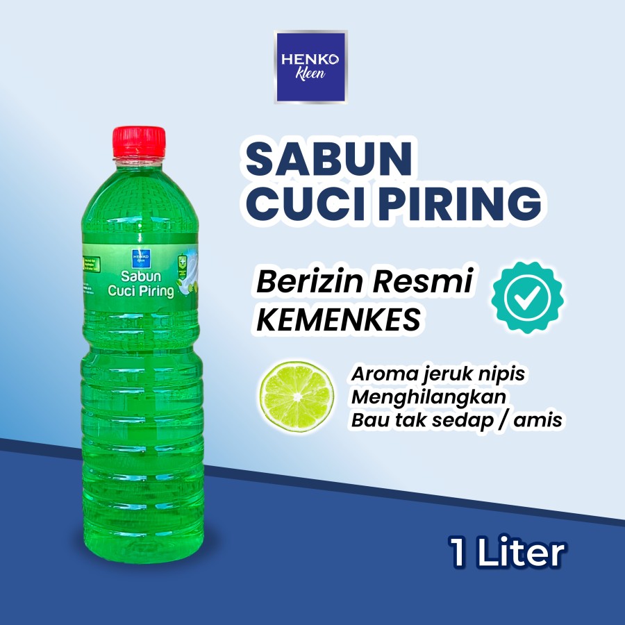 HENKO Kleen Sabun Cuci Piring 1 Liter HENKO Kleen Sabun Cuci Piring 1 Liter